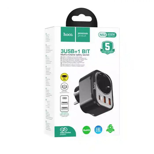 PRISE MULTIFONCTIONNELLE 3USB NS3 4000W