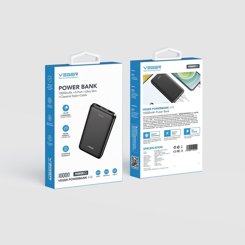 POWER BANK A10 10000mAh+3 Port